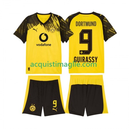 Divisa di Calcio Borussia Dortmund Serhou Guirassy 9 Bambino Prima 2025/2026